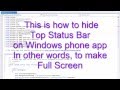 How to hide Top Bar & make Full Screen in c ...