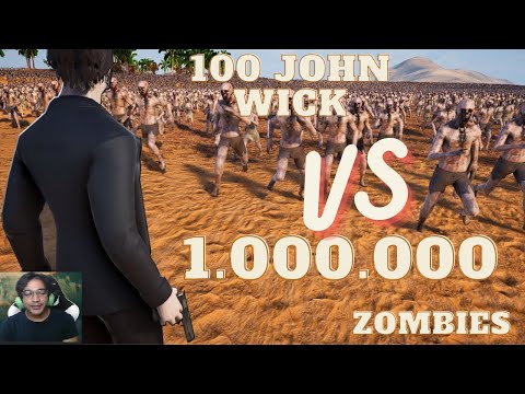 100 John Wick vs 1 Million Zombies 1.000.000- Ultimate battle simulation