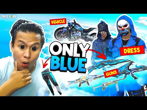 Only Blue 💙 Challenge in Solo Vs Squad Br Ranked Mode 😎 Tonde Gamer - Garena Free Fire Max