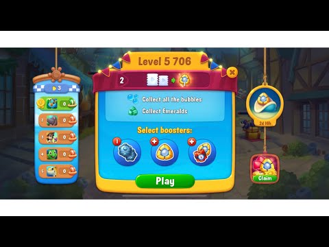 Fishdom, level 5706 collect emeralds