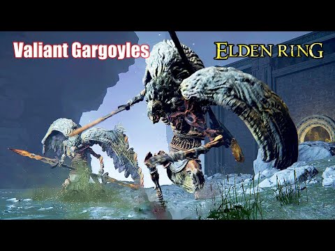 Elden Ring - Valiant Gargoyles Boss Fight (4K 60FPS)
