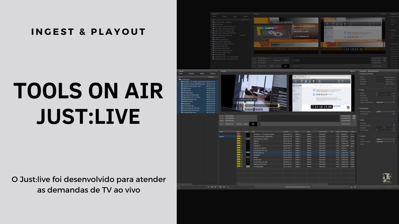 Tools on Air - Just:live - Playout