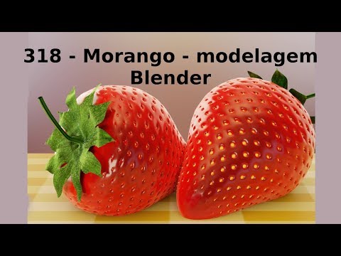 318 - Morango modelagem no Blender