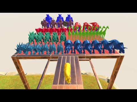 Colors Race To Get A Gold Pig #37 - Animal Revolt Battle Simulator