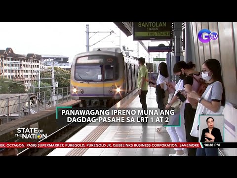 Panawagang ipreno muna ang dagdag-pasahe sa LRT 1 at 2 SONA