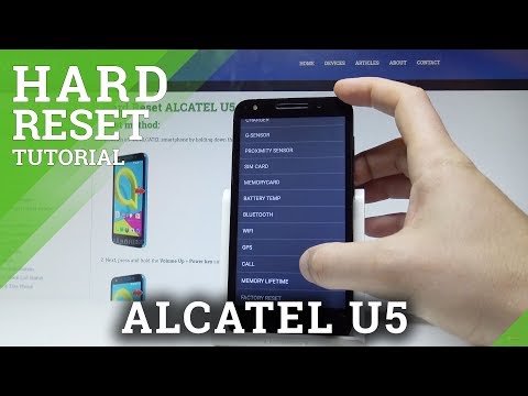 How to Hard Reset ALCATEL U5 - Reset Code / Wipe Data |HardReset.info