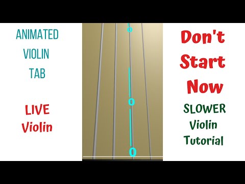 DON’T START NOW 🪩 by Dua Lipa | LIVE Violin Tutorial & Cover | ANIMATED Violin TAB ➜ Slower Tempo