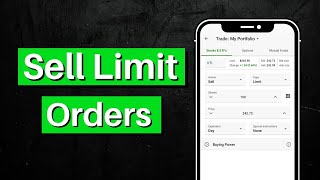 How To Place A Sell Limit Order | Order Types