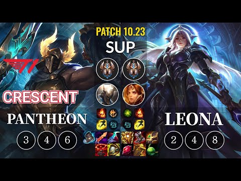 T1 Crescent Pantheon vs Leona Sup - KR Patch 10.23