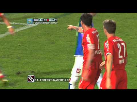 Gol Mancuello. Godoy Cruz 1 - Independiente 1. Primera 2014. Fecha 10. FPT.