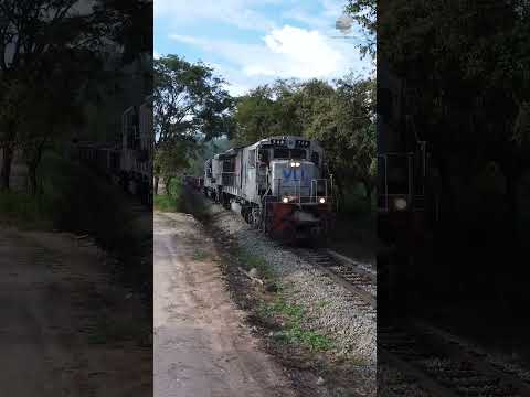ACOMPANHE O TREM CARREGADO DESFILANDO POR PERDÕES MG  #ferrovia #train #railway