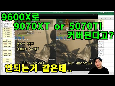 9070XT, 5070TI 권장 CPU는? (아니 안 돌려보고 우기지 말자)