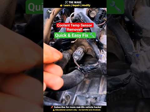 How To Remove Engine Coolant Temperature Sensor Like a Pro! 🔧🔥#automobile #shorts #diy