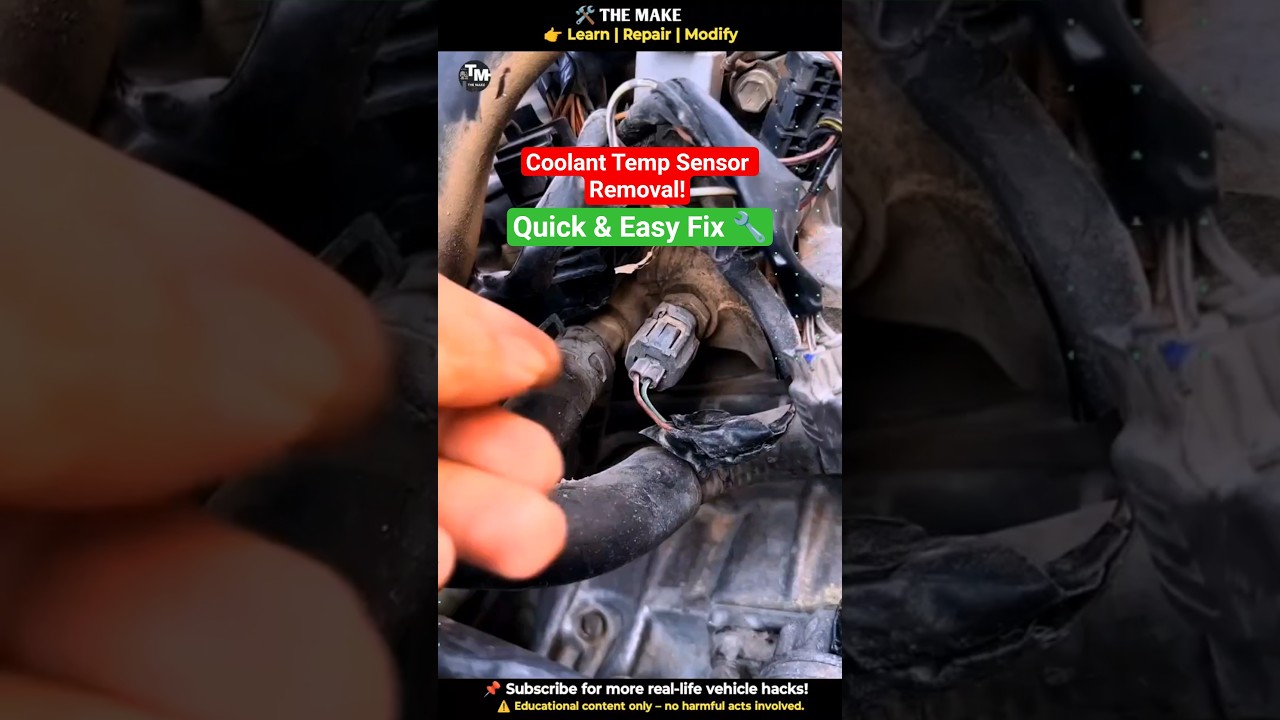 How To Remove Engine Coolant Temperature Sensor Like a Pro! 🔧🔥#automobile #shorts #diy
