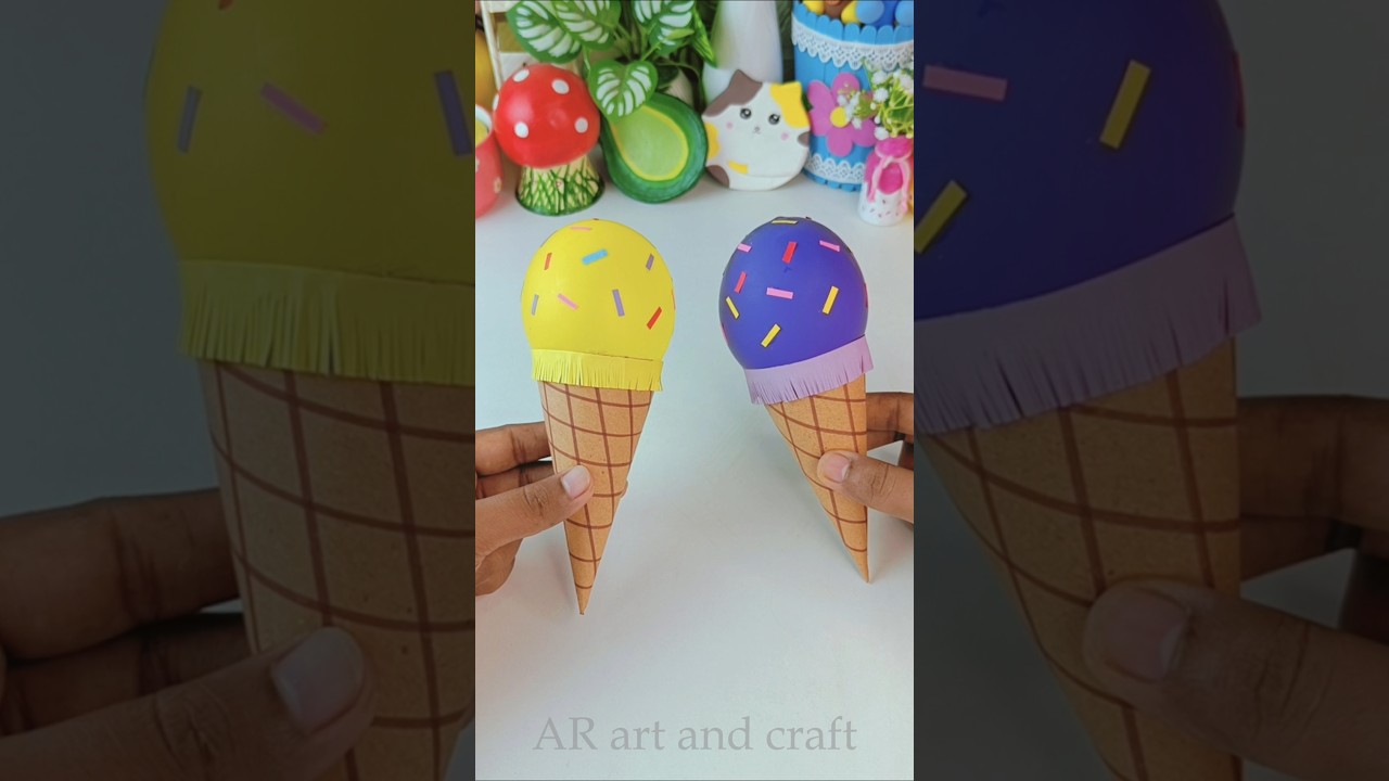 ✨DIY easy craft ideas🍦 #shorts #youtubeshorts #art #craft