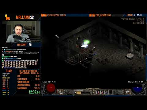 [WORLD RECORD] Diablo 2 - Any% Hardcore NECROMANCER Norm - 1:50:20