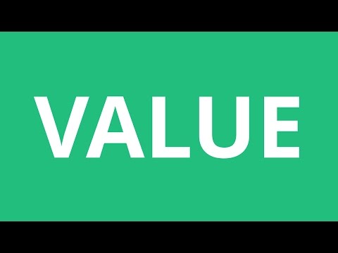 Part of a video titled How To Pronounce Value - Pronunciation Academy - YouTube