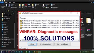 How to solve WinRAR diagnostic message for windows 10 and windows 7 | 100% Real solutions