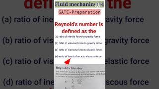 Fluid Mechanics|#GATE_Prep| Reynolds_Number| #shorts #Chemical_insight