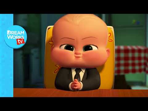 Trailer still: the baby and Tim sprinting through a hallway, action-comedy tempo