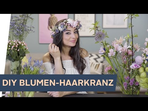 Blumenkranz selber machen - DIY Haarkranz aus echten Blumen ~ refashion I OTTO
