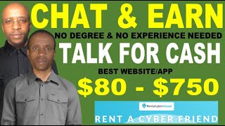 Earn $100 to Chat on Rent a Cyber Friend! Making Money Online as a Virtual Friend💻🤝"