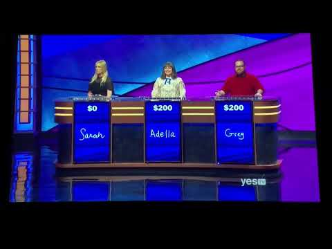 Jeopardy, Sarah Frontiera Day 2 - 1st Daily Double found TOO EARLY (1/28/20)