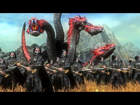 Dark Elves Vs Lizardmen | 10,000 Unit Cinematic Battle | Total War Warhammer 2