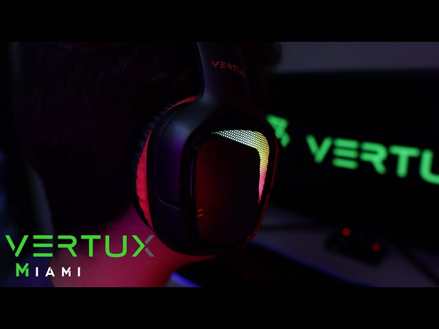 Vertux Miami Headset Gaming 7.1 RGB Vermelho video
