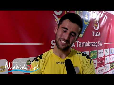 25.09.2021 Strzelec bramki Paweł Mróz po meczu: Siarka Tarnobrzeg - Stal Stalowa Wola 1:0