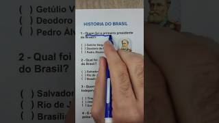 🟢 Quiz da História do Brasil para você responder 🇧🇷