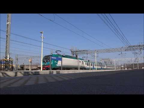 LA PARTENZA DEL REGIONALE VELOCE DALLA STAZIONE DI FOSSANO (CN) MART. 19 - 2 - 2019
