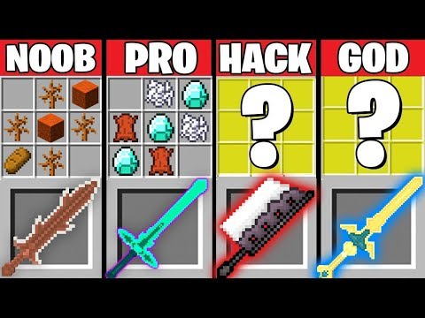 Minecraft Battle: EPIC ABILITY SWORD CRAFTING CHALLENGE ~ NOOB vs PRO vs HACKER vs GOD – Animation