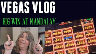 VEGAS VLOG / DAY 3 & 4 BIG SLOT WIN AT MANDALAY BAY AND SHENANIGANS MOVING OVER TO PALMS CASINO