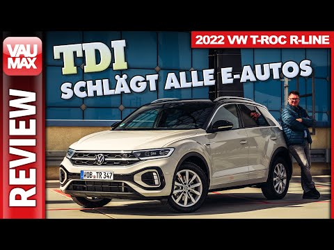 Schlägt alle e-Autos: 2022 VW T-ROC TDI Facelift mit Travel-Assist im Fahrbericht & Review