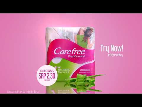 NEW CAREFREE® FlexiComfort with Aloe Vera that fits any panty!