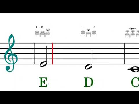 Hot Cross Buns (beginning trumpet)