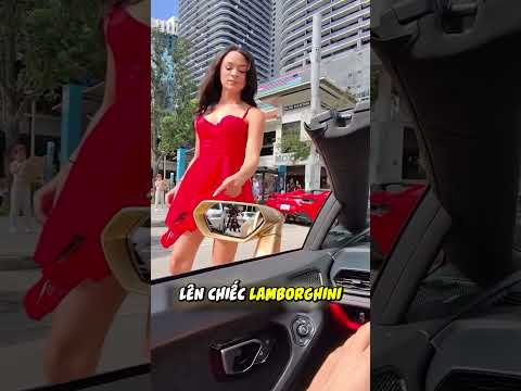 Người đàn ông hoang mang khi có cô gái chặn xe Lamborghini #sieuxe #shorts