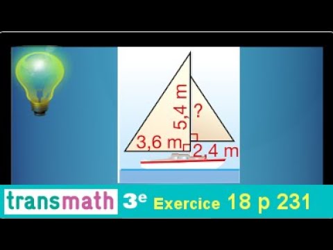 Triangles semblables • trouverez-vous la hauteur de la petite voile du bateau Troisième