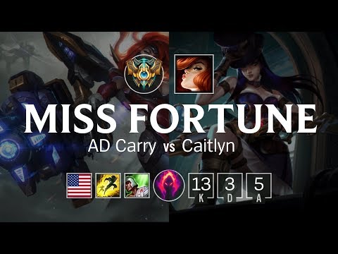 Miss Fortune AD Carry vs Caitlyn - NA Challenger Patch 8.9