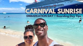 Embarkation Day with FIRST TIME CRUISERS | Carnival Sunrise | Helpful Tips