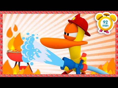 ????‍???? POCOYO ENGLISH - Pato Becomes the Best Firefighter [92 min] Full Episodes |VIDEOS & CARTOONS