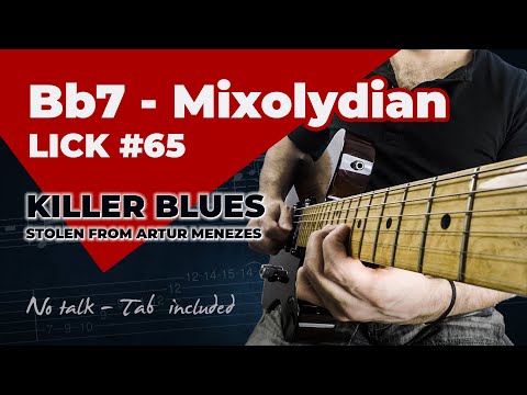 Guitar Lick #65 - Bb7 - Mixolydian / Blues Scales