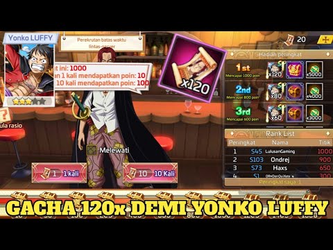 Gacha 120x Hero SP Yonko Luffy 🔥 OP Pirate Legend The Great Voyage