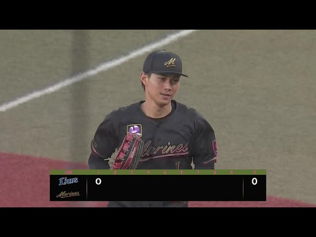 【1回表】初回から守備で魅せる!! マリーンズ・藤原恭大 ストライク送球で先制を防ぐ!!  2024年8月1日 千葉ロッテマリーンズ 対 埼玉西武ライオンズ