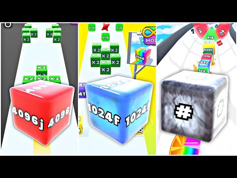 Jelly Run 2048 vs Jelly Tube Run 2048 | Ultimate Merge Race | 4096j vs 1024f vs #