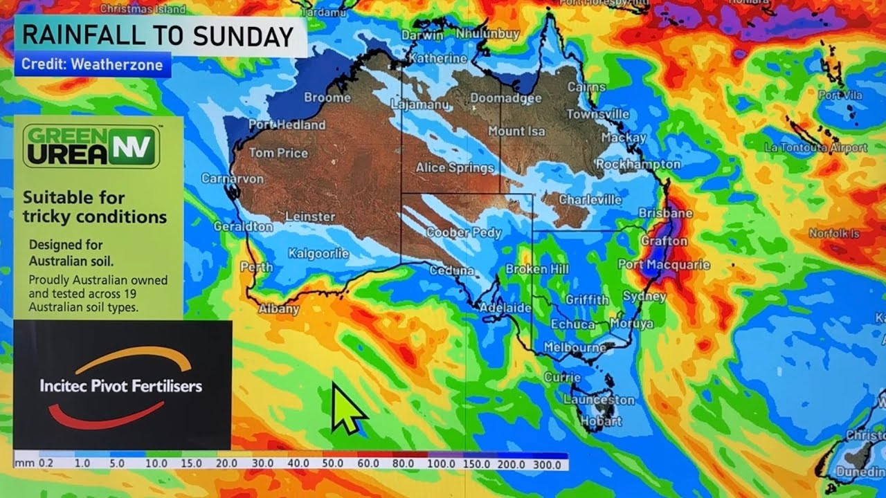 Australia: Heavy eastern rain + southern showers