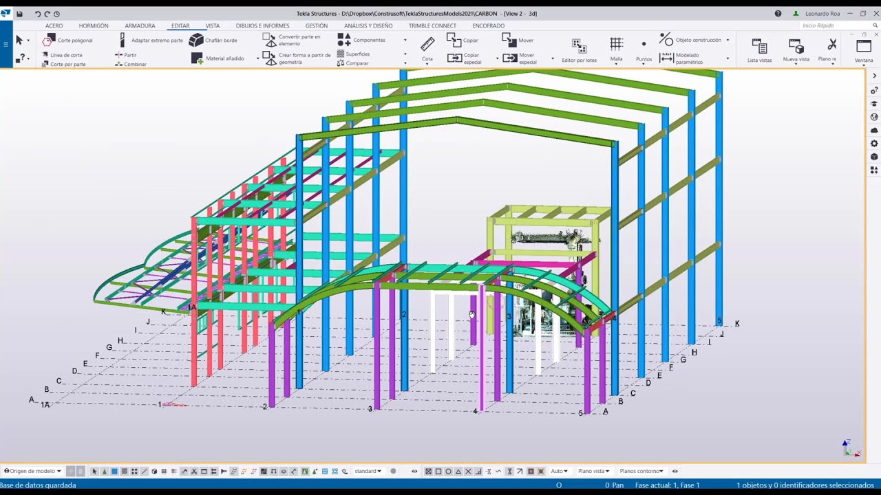 Modelado de estructuras metálicas en Tekla Structures