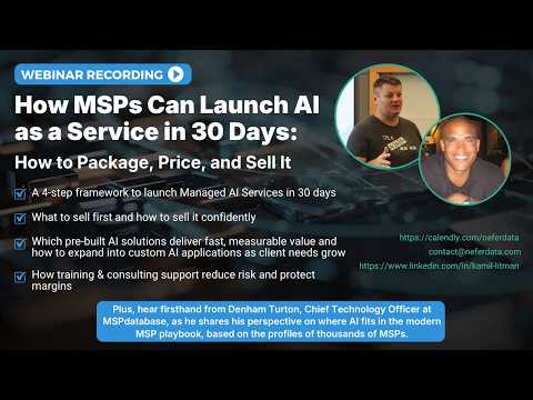 Webinar thumbnail: How MSPs Can Launch AI as a Service in 30 Days