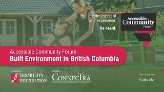 Accessible Community Forum: Built Environment | ConnecTra
